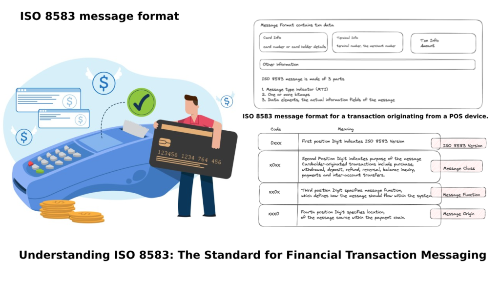 ISO 8583 message format for a transaction originating from a POS device.